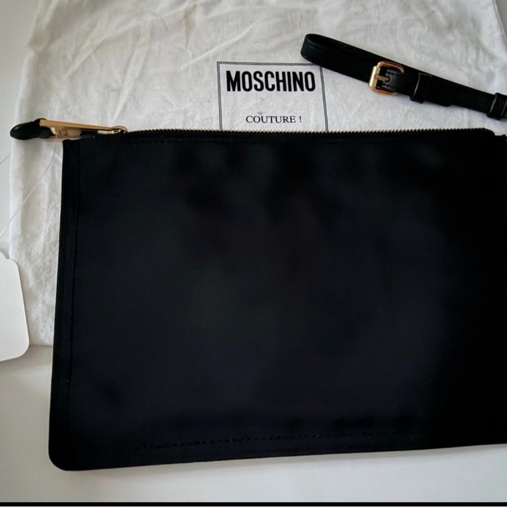 Moschino Couture Black and Gold Pouch - Picture 2 of 6